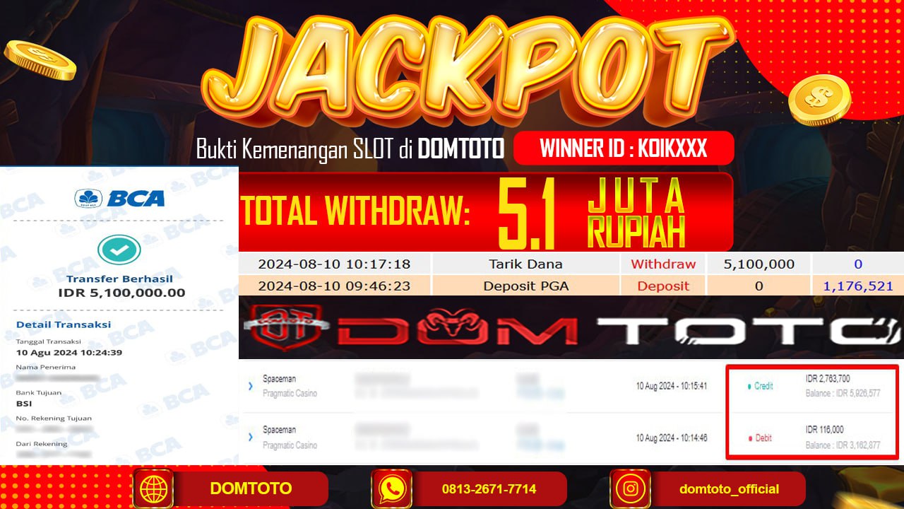 JACKPOT LIVE GAME SPACEMAN 10 AGUSTUS 2024